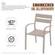 preview thumbnail 36 of 45, Outdoor Stackable Aluminum Dining Chair with Cushion (Set of 4)