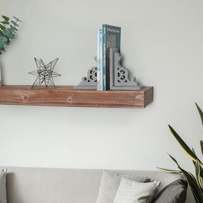 American Art Decor Heavy Duty Wood Bookends for Books/CDs/Vinyls