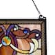 River of Goods Brandi's Amber Stained Glass 26-inch Window Panel - M