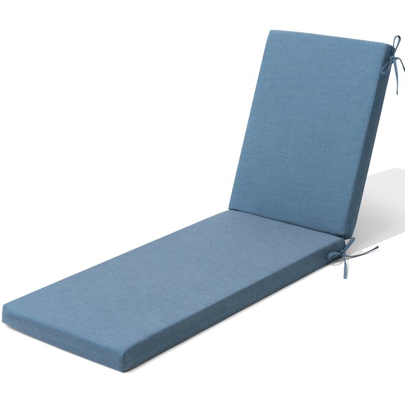 Outdoor Patio Chaise Lounge Chair Cushion - Sunbrella Fabric, 1PC - Spectrum Denim - 71.65 inches long