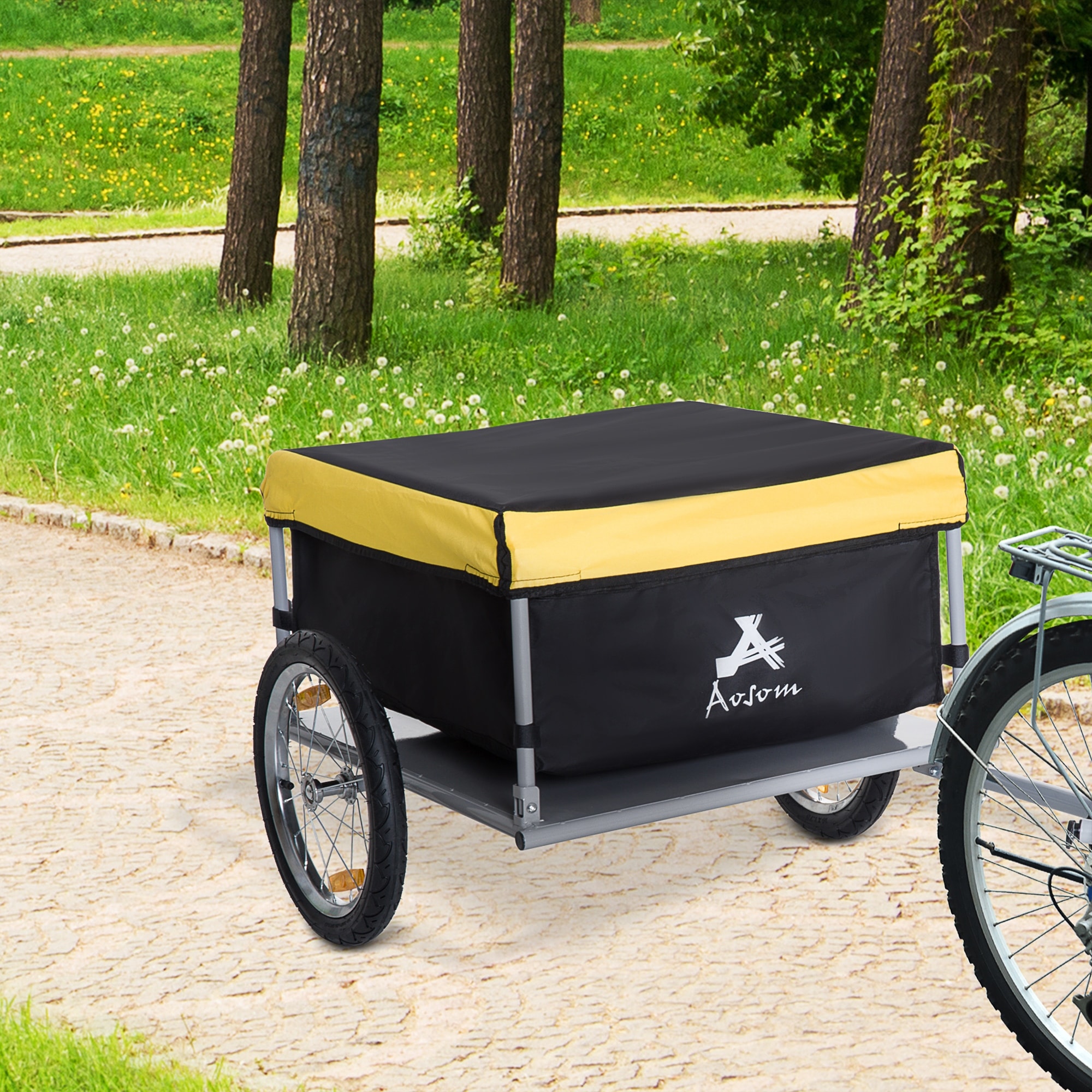 Folding bike cargo top trailer