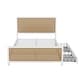 preview thumbnail 10 of 10, Contemporary Lodge Style Queen Size Platform Bed,Solid Metal Bed with Storage Drawers,Unique Headboard and Footboard