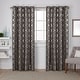 preview thumbnail 33 of 33, Exclusive Home Modo Metallic Geometric Grommet Top Curtain Panel Pair 54x84 - Dark Grey