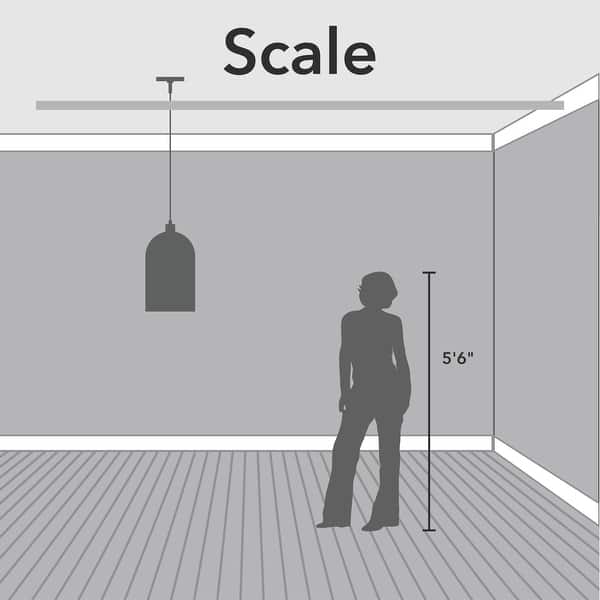 dimension image slide 3 of 5, Hunter 16" Lochemeade 1-Light Pendant - Kitchen Island, Dining Room, Bedroom - Modern Farmhouse, Contemporary, Industrial