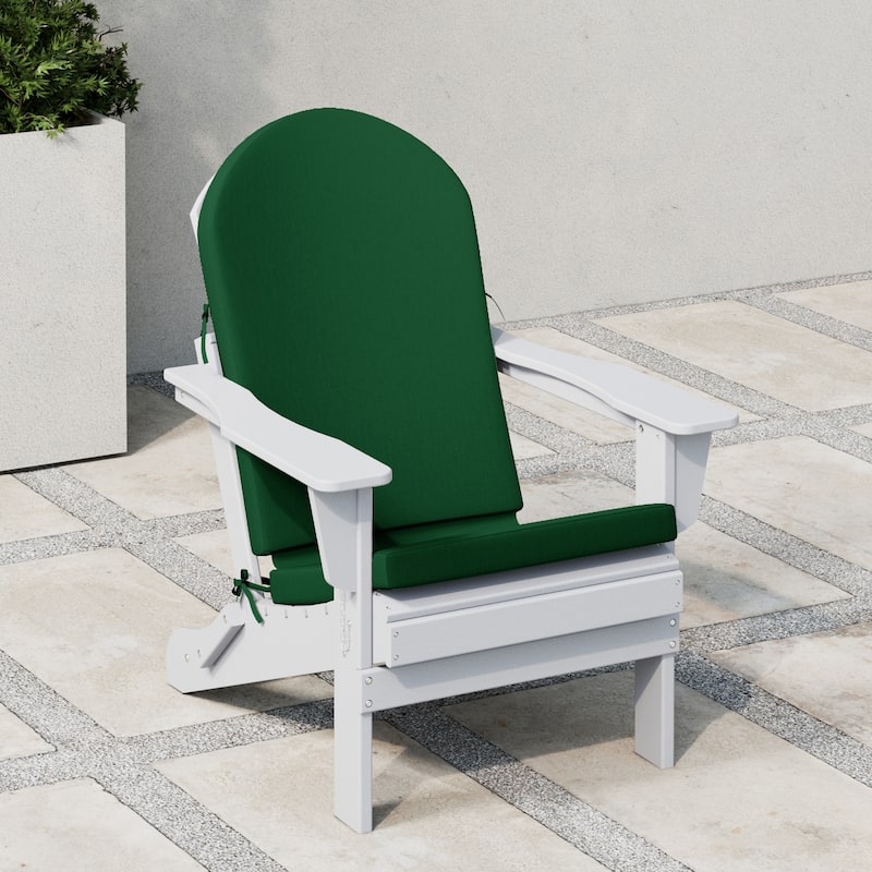 Laguna All Weather Poly Outdoor Adirondack Chair Seat And Back Cushion (Cushions Only)