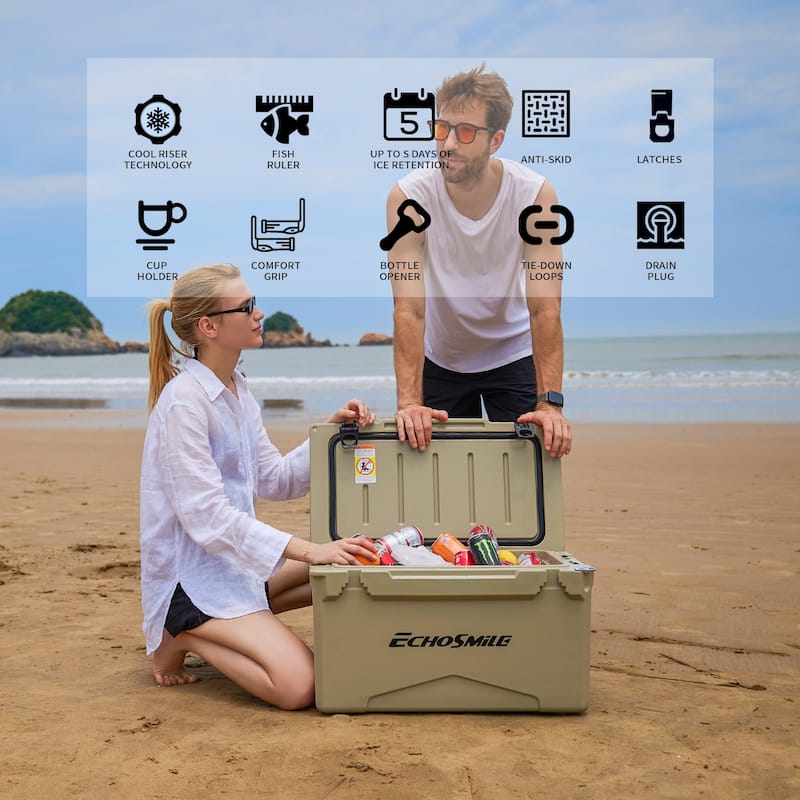 EchoSmile 35 qt. Rotomolded Cooler