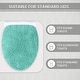 preview thumbnail 58 of 189, Home Weavers Waterford Collection Cotton Toilet Lid Rug | Elastic Fit | Fit Most Standard Toilet Lid | 18"x18"