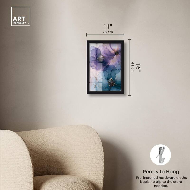 Gilded Cyanescence II Shadowbox by Art Remedy