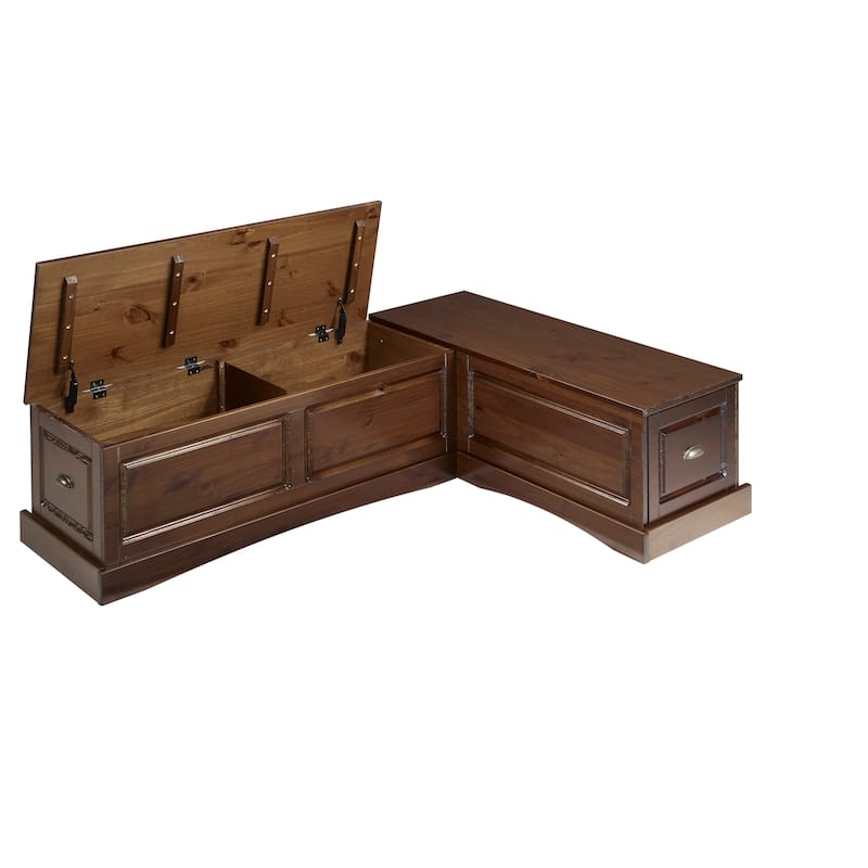 Ame Walnut Backless Nook Table Set