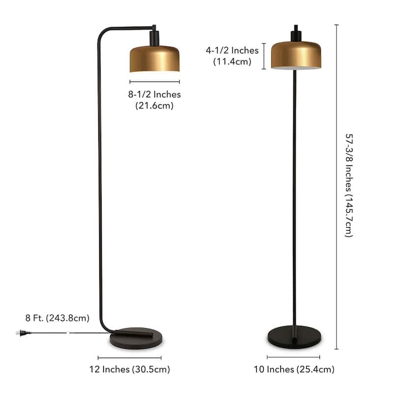 Cadmus Industrial Farmhouse Metal Floor Lamp