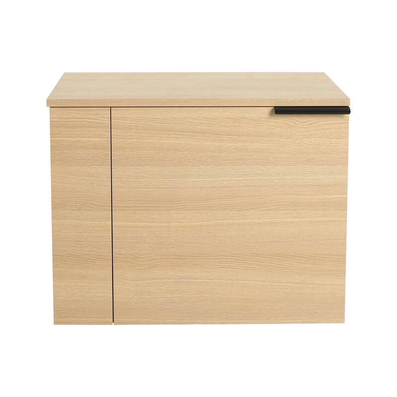 24" Oak Bathroom Vanity Cabinet with Generous Storage, Soft-Close Doors, and Easy Assembly (Sink Not Included)
