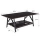 preview thumbnail 22 of 29, CO-Z Carbon Loft Jerusha Industrial Coffee Table with Storage Shelf