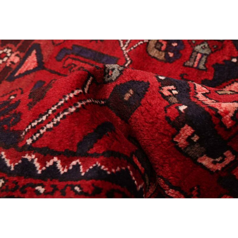 ECARPETGALLERY Hand-knotted Andelz Red Wool Rug - 3'5 x 10'2