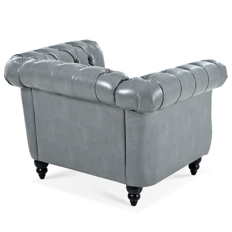 1 Seater Sofa For Living Room,Soft PU leather fabric, easy to clean