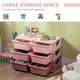 Qaba 3 Tier Kids Storage Unit, 6 Drawer Chest Toy Organizer Plastic