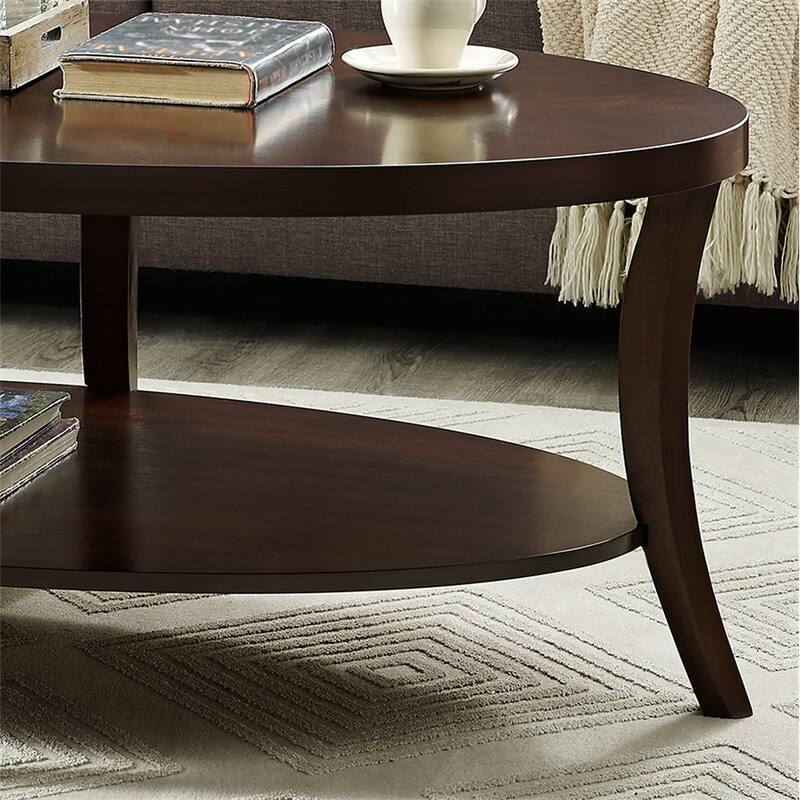 Contemporary Oval Shelf Coffee Table