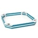 preview thumbnail 1 of 4, Outdoor Wooden Sandbox with Seats Backyard Bottomless Sandpit Blue+White