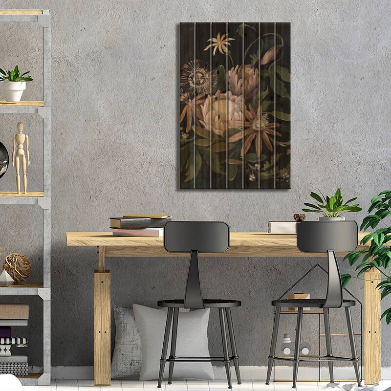 Flower Show II (Neutral) Print On Wood by Julia Purinton - Multi-Color