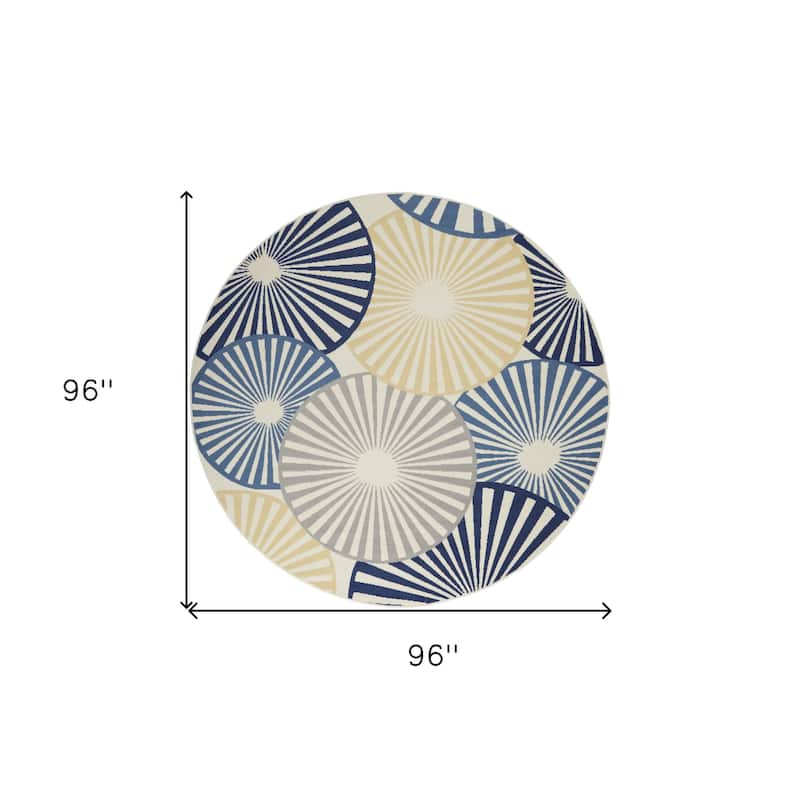 Mafuq Power Loomed Geometric Modern Durable Area Rug By HomeRoots - 96' X '96' X '0.5