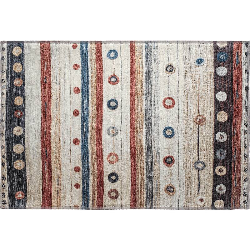 Premium Washable Super Soft Global Stripes Mayfield Rug