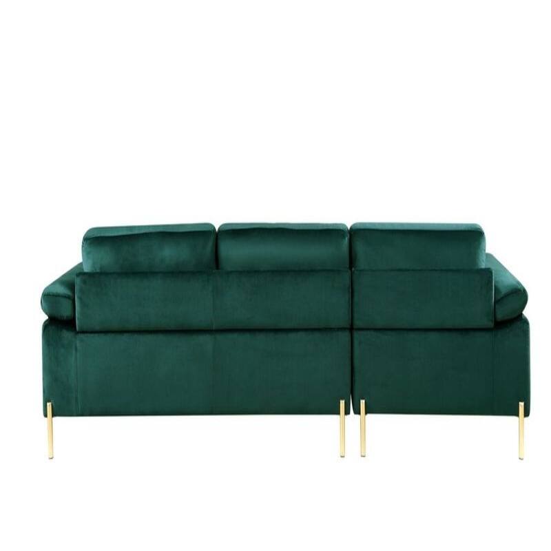 Coastal Velvet Sofa:Features Pillow Arms,Removable Velvet-Upholstered Back & Seat Cushions