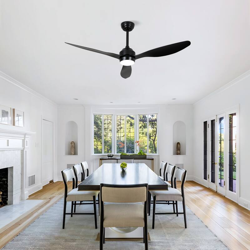 52" Ceiling Fan with Lights, Quiet DC Motor 3 ABS Blade Ceiling Fans, 6 Speed Levels, Reversible Ceiling Fan