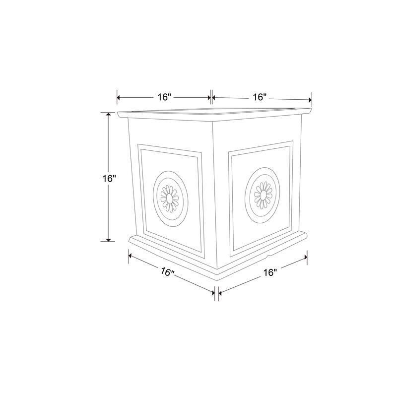 Southern Patio Colony 16-inch Square Country Planter