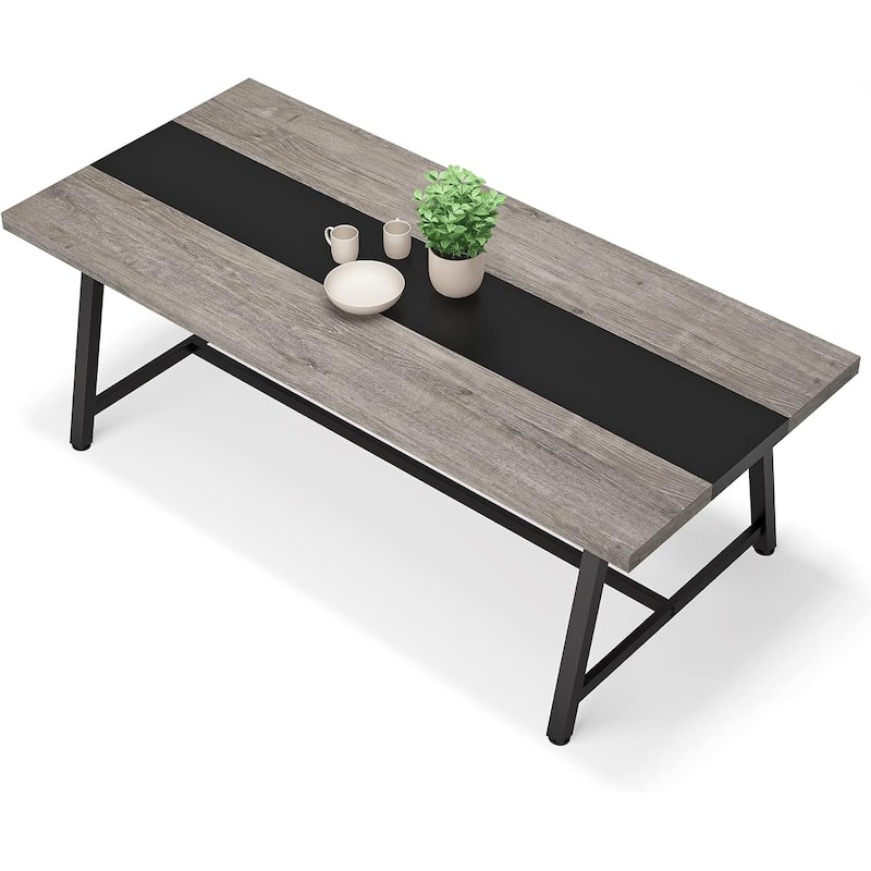Rectangular Dining Table for 6-8 People, 70.9-Inch Wood Kitchen Table, Dining Room Furniture