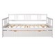 preview thumbnail 4 of 25, Modern Simple Full Size Wood Daybed w/ Twin Size Trundle Bunk Bed Frame for Kids, Teens No Box Spring Needed, Easy Assembly