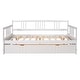 preview thumbnail 5 of 9, Versatile Full Size Wooden Daybed with Twin Size Trundle, White