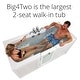 preview thumbnail 1 of 42, Ella Big4Two 36"x80" Hydro&Air&Foot Massage Acrylic Two Seat Walk-In-Bathtub, Outward swing Door, No Faucet, 2" Dual Drain