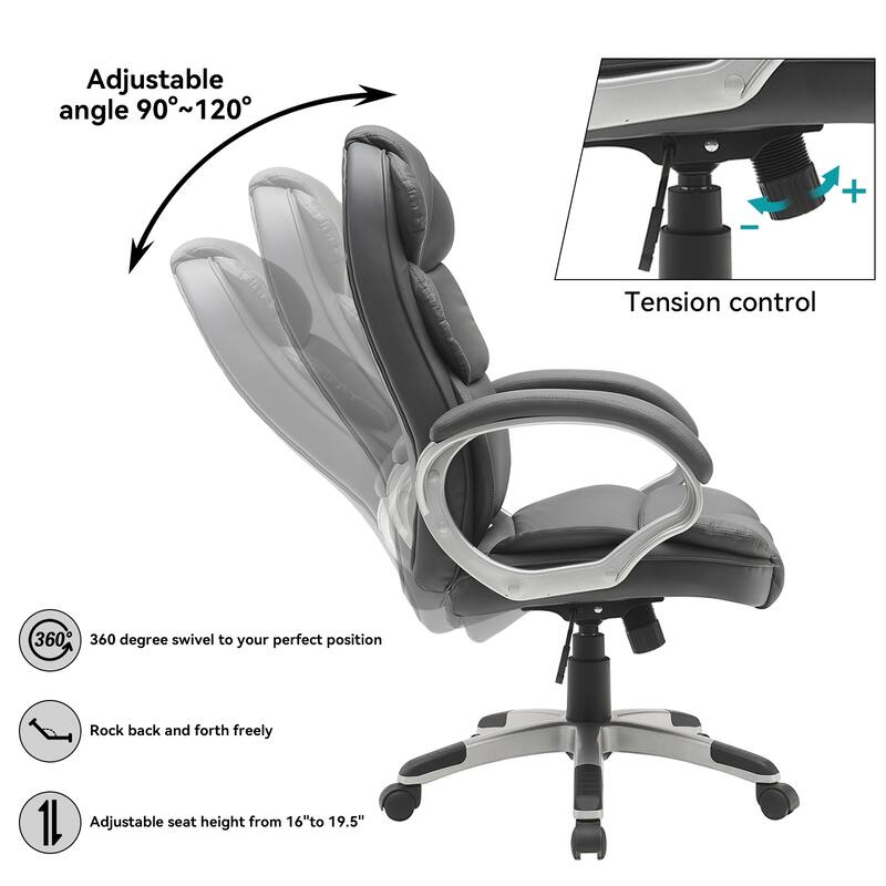 Office Chair Adjustable High Back Task Chair with Massage Function