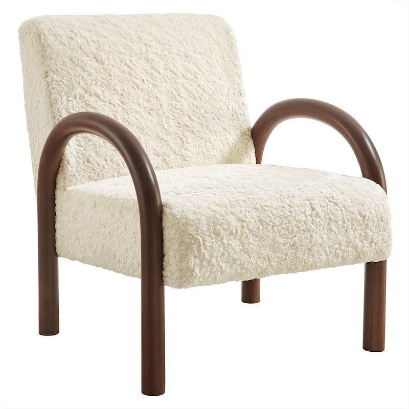 Lunet Faux Shearling Accent Armchair