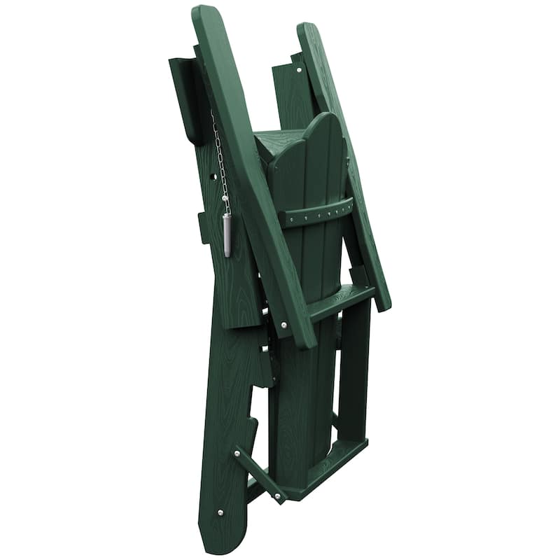 Outdoor HDPE Folding Classic Adirondack Chair All-Weather