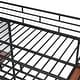 preview thumbnail 4 of 18, Twin Loft Metal Bed with 3 Layers of Shelves and Desk,Versatility Galore,Black