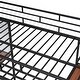 preview thumbnail 14 of 27, Twin Size Loft Metal Bed with 3 Layers of Shelves and Desk, Black