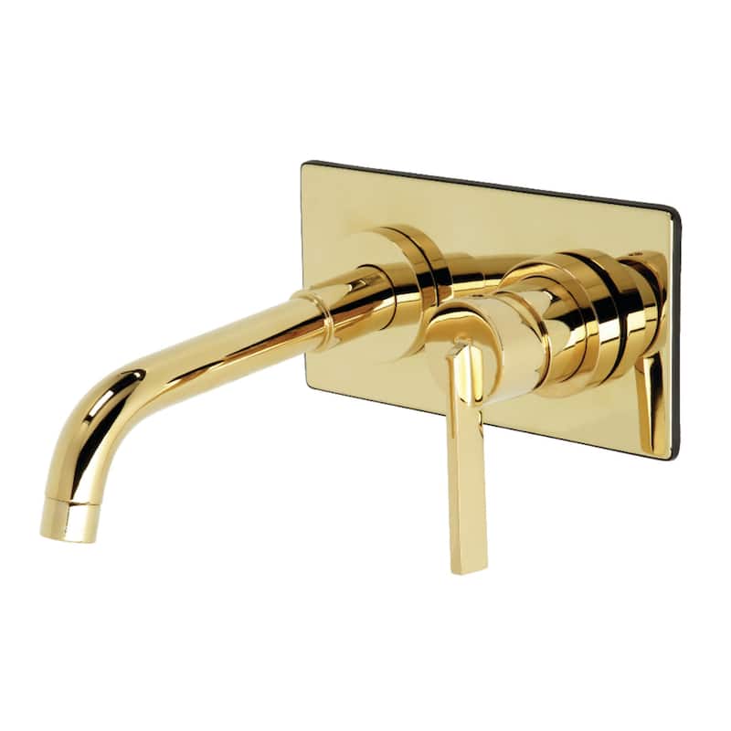 Kingston Brass Continental 1.2 GPM Wall Mounted Mini-Widespread - Polished Brass