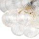 preview thumbnail 10 of 11, 6-Light Swirled Glass Cluster Globe Chandelier - Dimmable