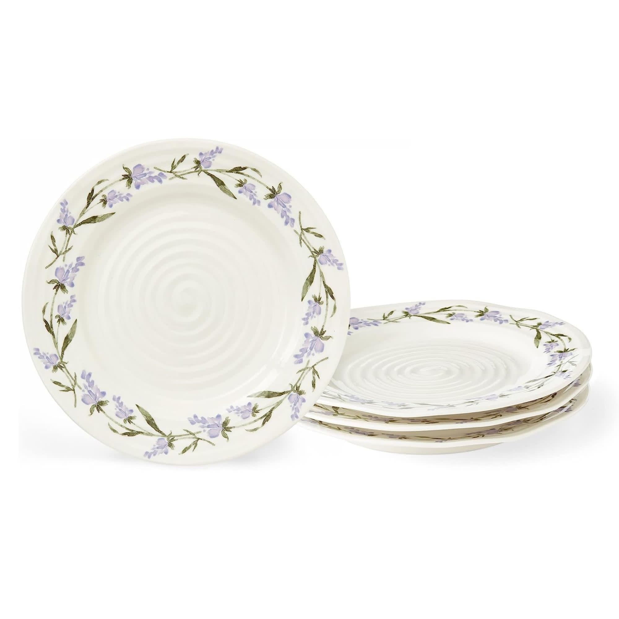 Portmeirion Set of 4 Sophie Conran Lavandula Salad Plates - 8 in