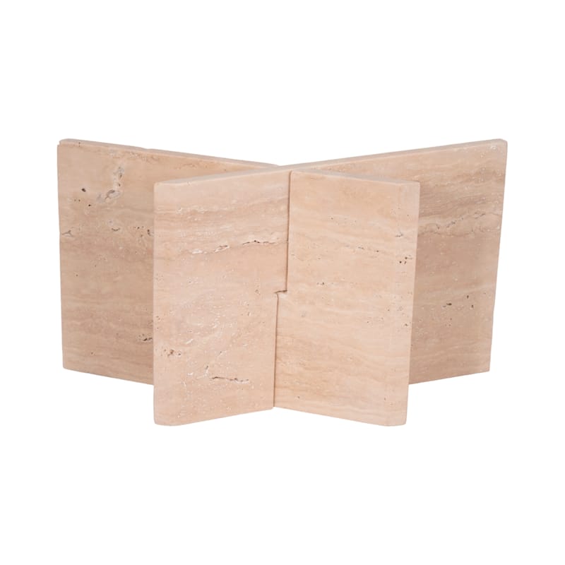 Decorative Travertine Book Stand - 18"