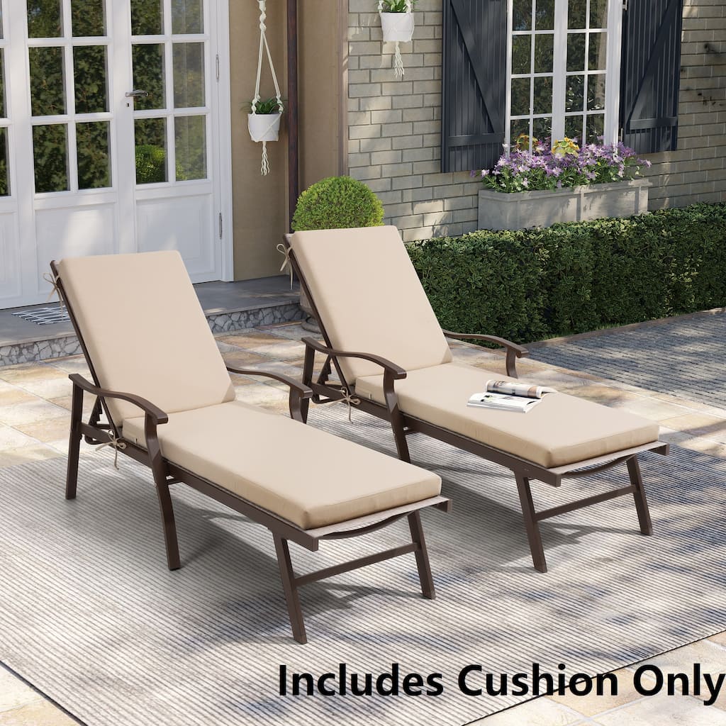 Pellebant Outdoor Patio Chaise Lounge Cushion