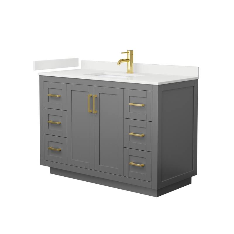 Wyndham Collection WCF292948S-QTZ-UNSMXX Miranda 48" Free Standing