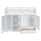 preview thumbnail 7 of 10, Twin Size Loft Bed with Drawer, 2 Wardrobes and Mirror, Versatility Solid Wood Bed Frame with Guardrails for Kids, Teens, Adults
