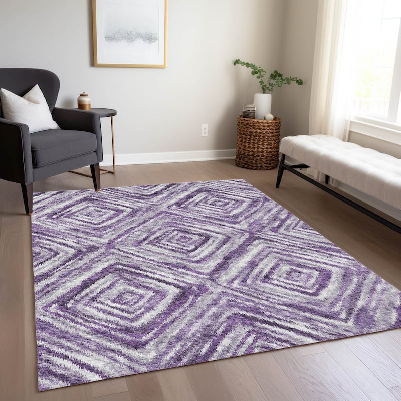 Machine Washable Indoor/ Outdoor Chantille Moroccan Boho Contemporary Rug