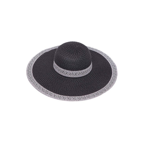 womens black floppy sun hat