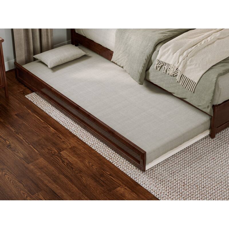 Emelie Platform Bed with Panel Footboard and Twin XL Trundle