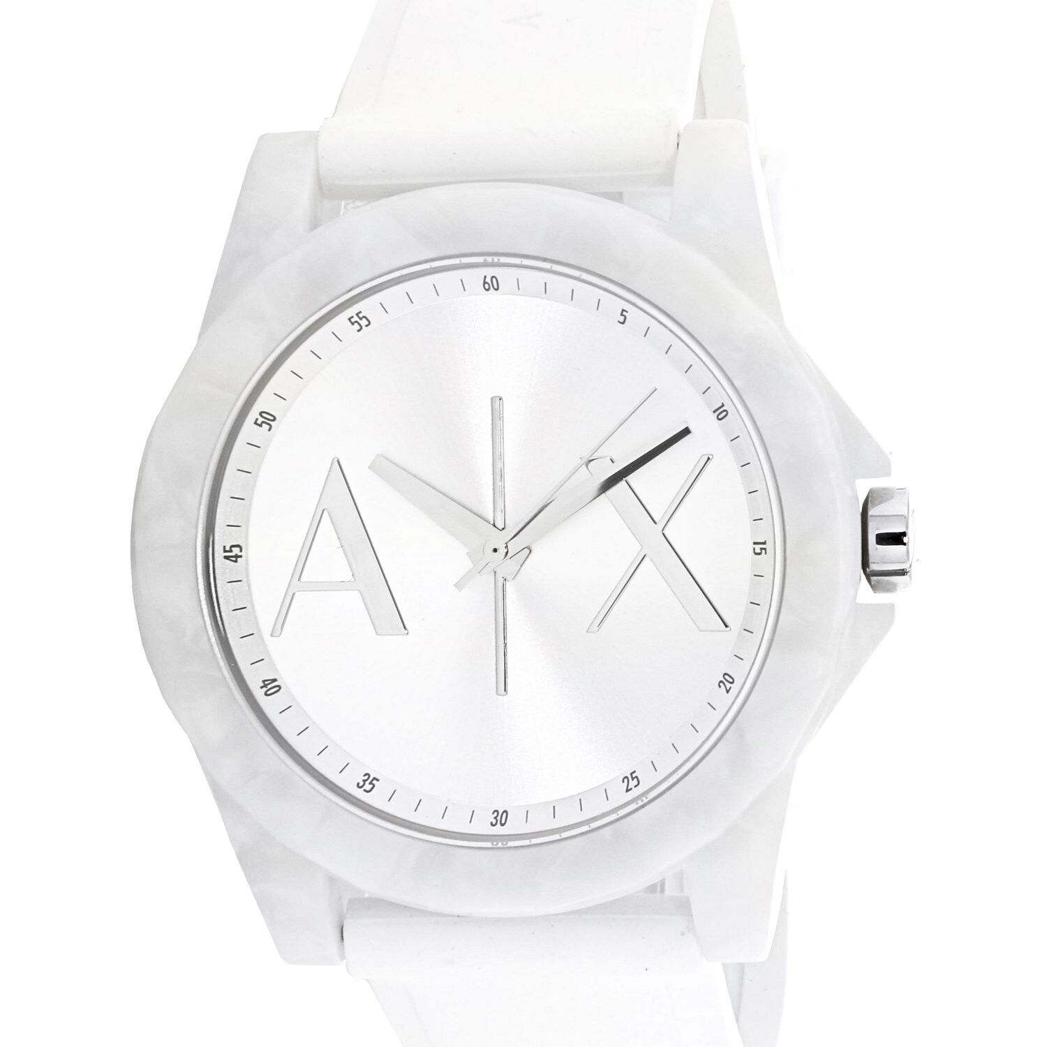 armani exchange white watch