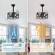 preview thumbnail 7 of 7, 18'' Decor Forward Reverse 5 Blades Ceiling Fan Lamps, Industrial Style Vintage Fan Ceiling Fan with 3 Speeds Adjustable