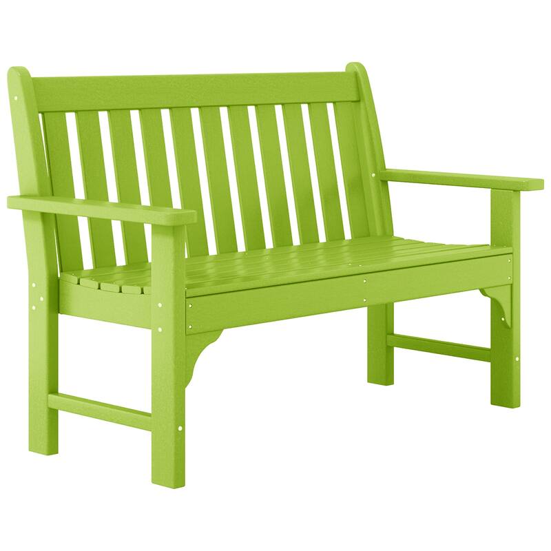 Laguna Poly 51 Inch Garden Bench - Lime