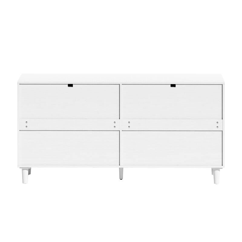 59" Rattan Dresser with Drawers, 6 Drawer Dresser for Bedroom, Clothes Storage Cabinet for Bedroom